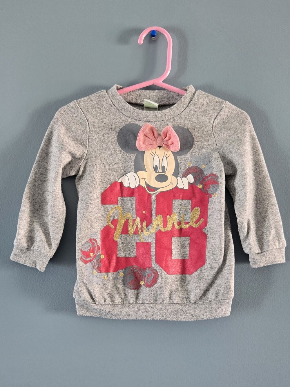 Baby Grey Minnie Mouse Pullover Sweatshirt 6-12 Months